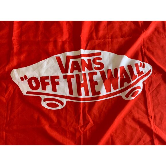 Vans Off the Wall Red Banner Flag with Grommets 28" x 45" - Picture 5 of 6